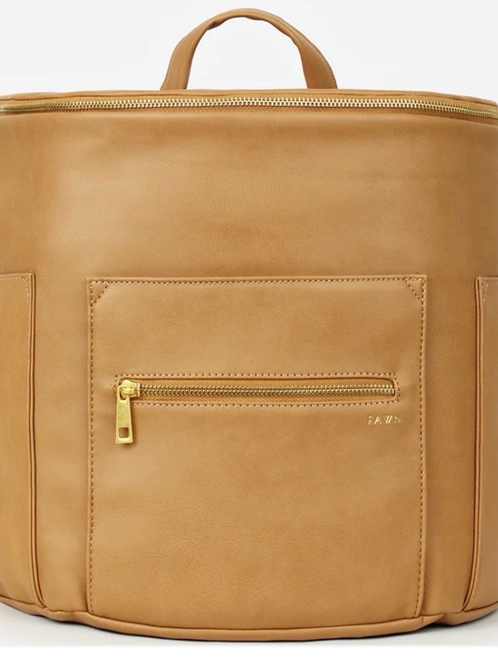 Fawn Design Kids Tan Backpack with Gold Hardware